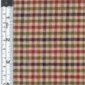 Textile Creations Rustic Woven Fabric, 0.12 Check Navy, Olive And Wine, 15 yd. TE583807